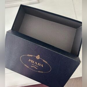 Prada Black Shoe Box with Gold Logo